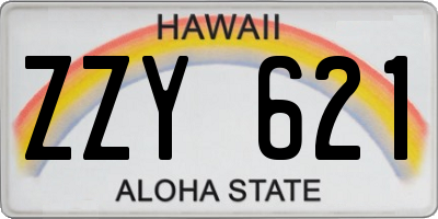 HI license plate ZZY621