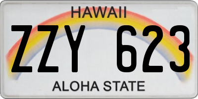 HI license plate ZZY623