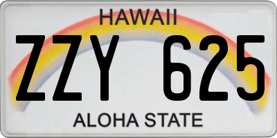 HI license plate ZZY625