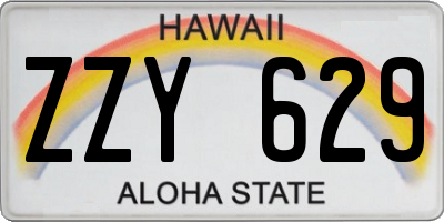 HI license plate ZZY629