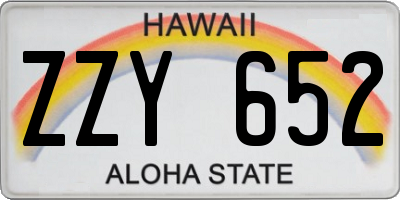 HI license plate ZZY652