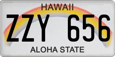 HI license plate ZZY656