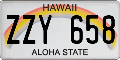 HI license plate ZZY658