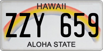 HI license plate ZZY659