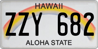 HI license plate ZZY682