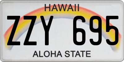 HI license plate ZZY695