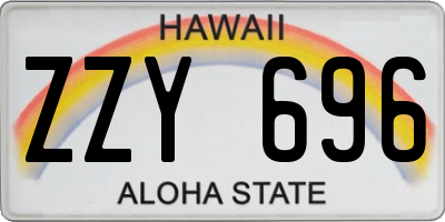 HI license plate ZZY696