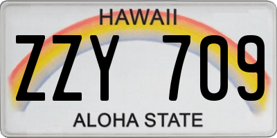 HI license plate ZZY709