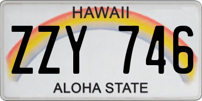 HI license plate ZZY746