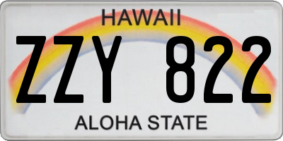 HI license plate ZZY822