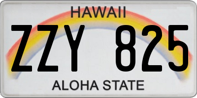 HI license plate ZZY825