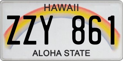 HI license plate ZZY861
