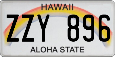 HI license plate ZZY896