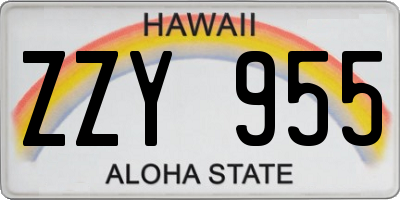 HI license plate ZZY955