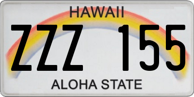 HI license plate ZZZ155