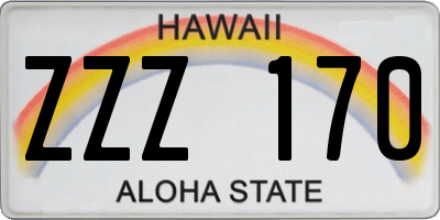 HI license plate ZZZ170