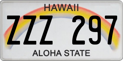 HI license plate ZZZ297