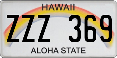 HI license plate ZZZ369