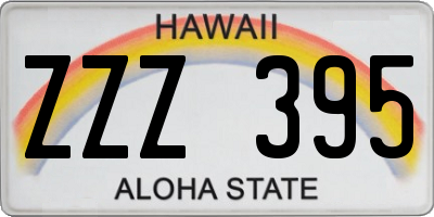 HI license plate ZZZ395