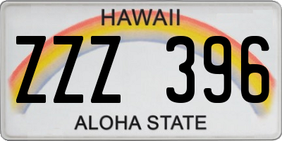 HI license plate ZZZ396