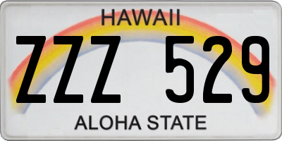 HI license plate ZZZ529