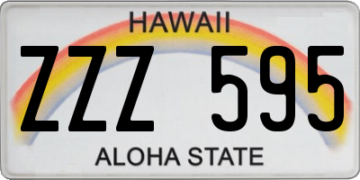 HI license plate ZZZ595