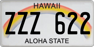 HI license plate ZZZ622