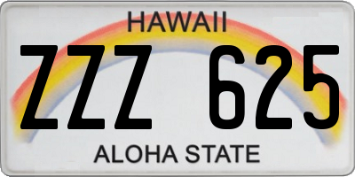 HI license plate ZZZ625