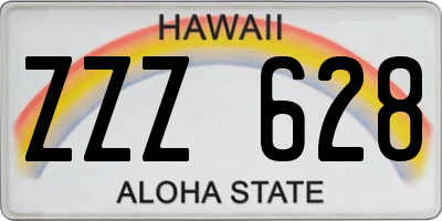 HI license plate ZZZ628