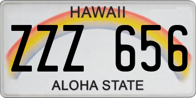 HI license plate ZZZ656