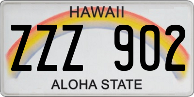 HI license plate ZZZ902