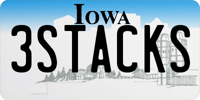 IA license plate 3STACKS