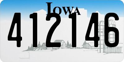 IA license plate 412146