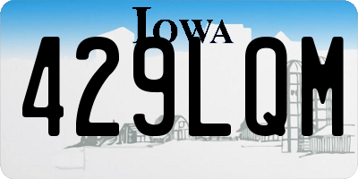 IA license plate 429LQM