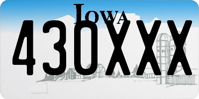 IA license plate 430XXX