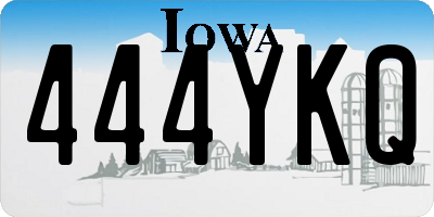 IA license plate 444YKQ