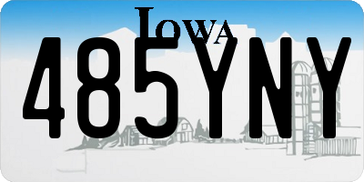 IA license plate 485YNY