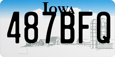 IA license plate 487BFQ