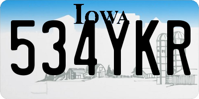 IA license plate 534YKR