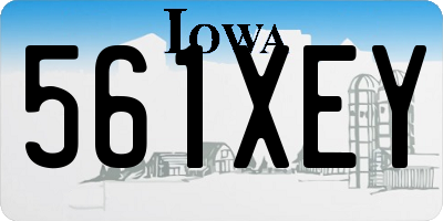 IA license plate 561XEY