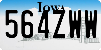 IA license plate 564ZWW