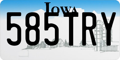 IA license plate 585TRY