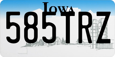 IA license plate 585TRZ