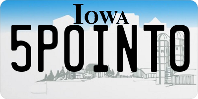 IA license plate 5POINT0