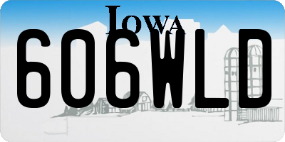 IA license plate 606WLD