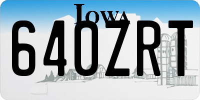 IA license plate 640ZRT