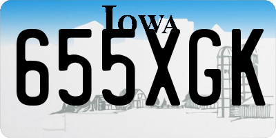 IA license plate 655XGK