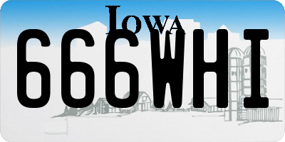 IA license plate 666WHI