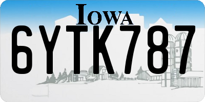 IA license plate 6YTK787