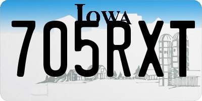 IA license plate 705RXT